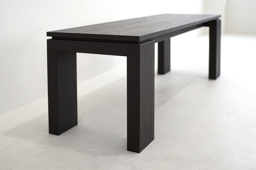 Solid Black Oak Bench/ Coffee Table