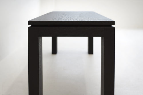 Solid Black Oak Bench/ Coffee Table