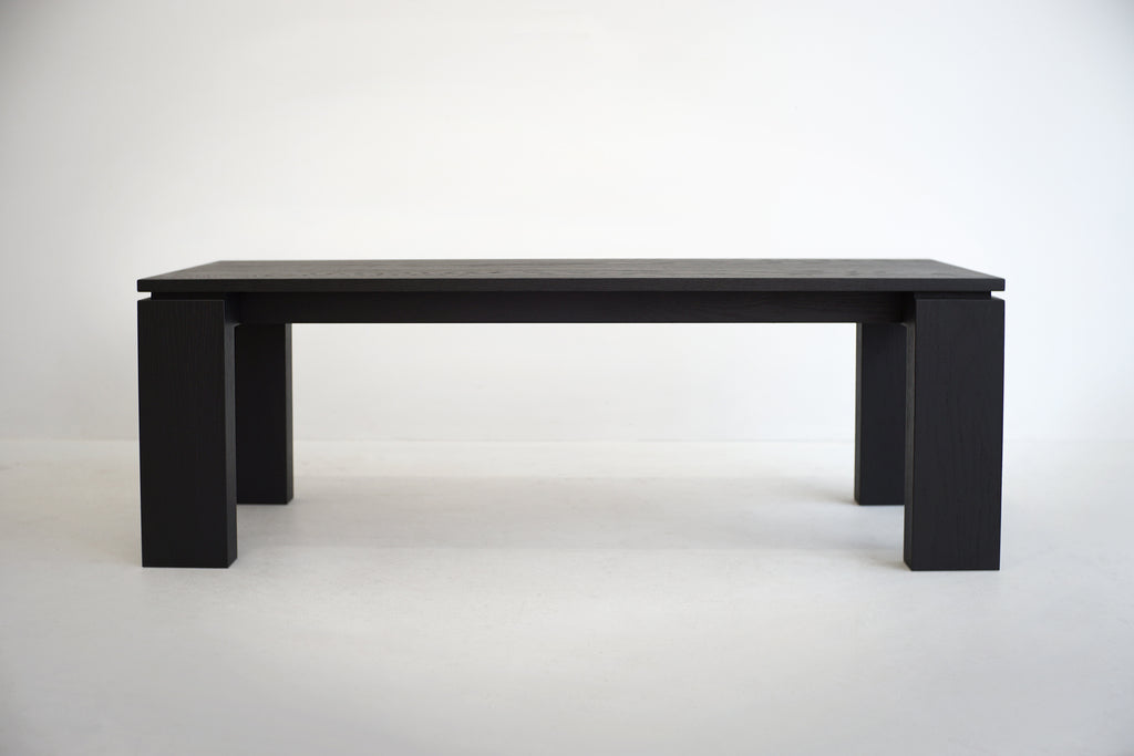 Solid Black Oak Bench/ Coffee Table