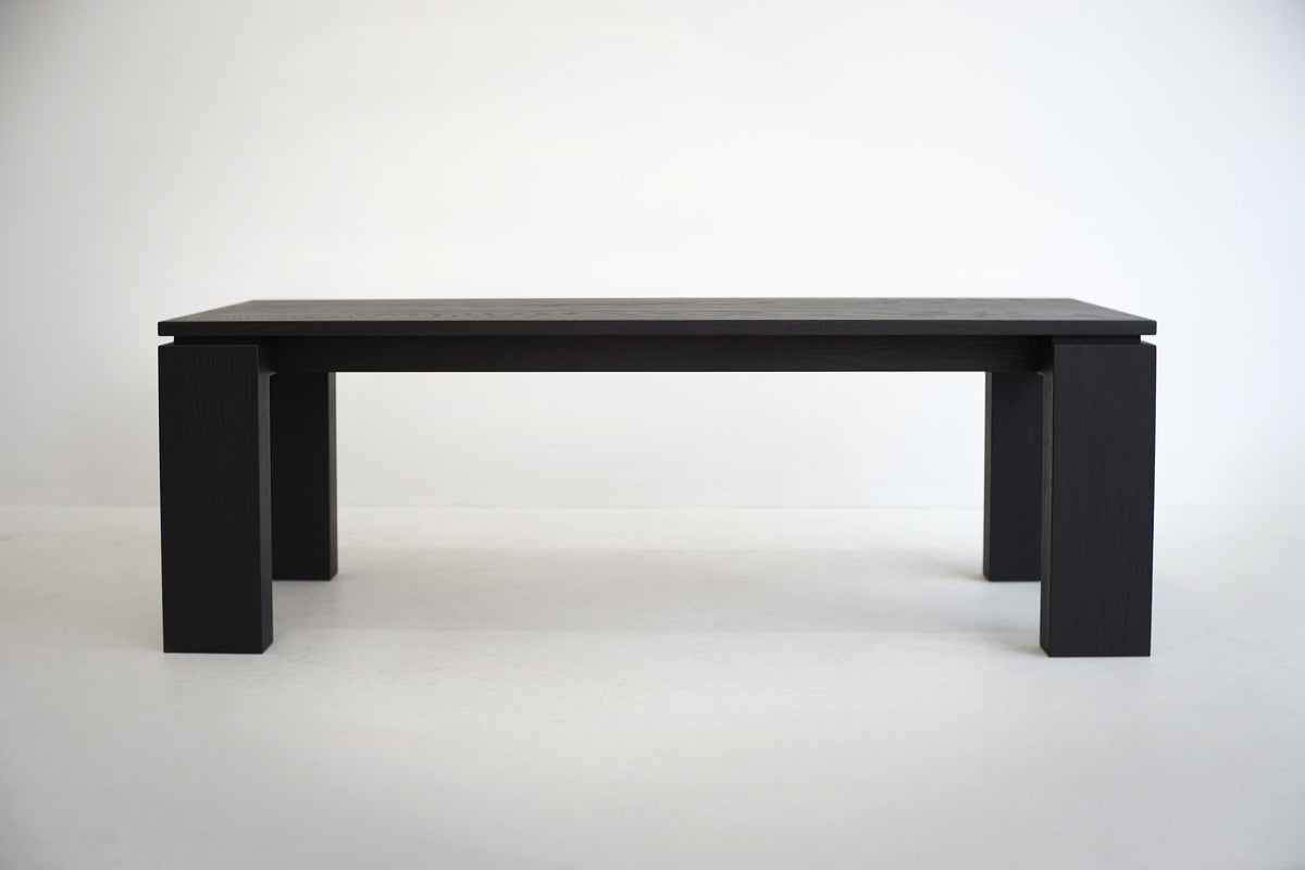 Solid Black Oak Bench/ Coffee Table