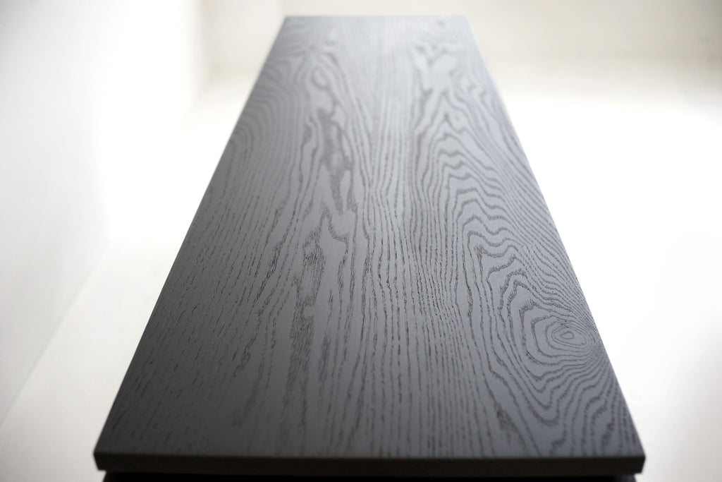 Solid Black Oak Bench/ Coffee Table