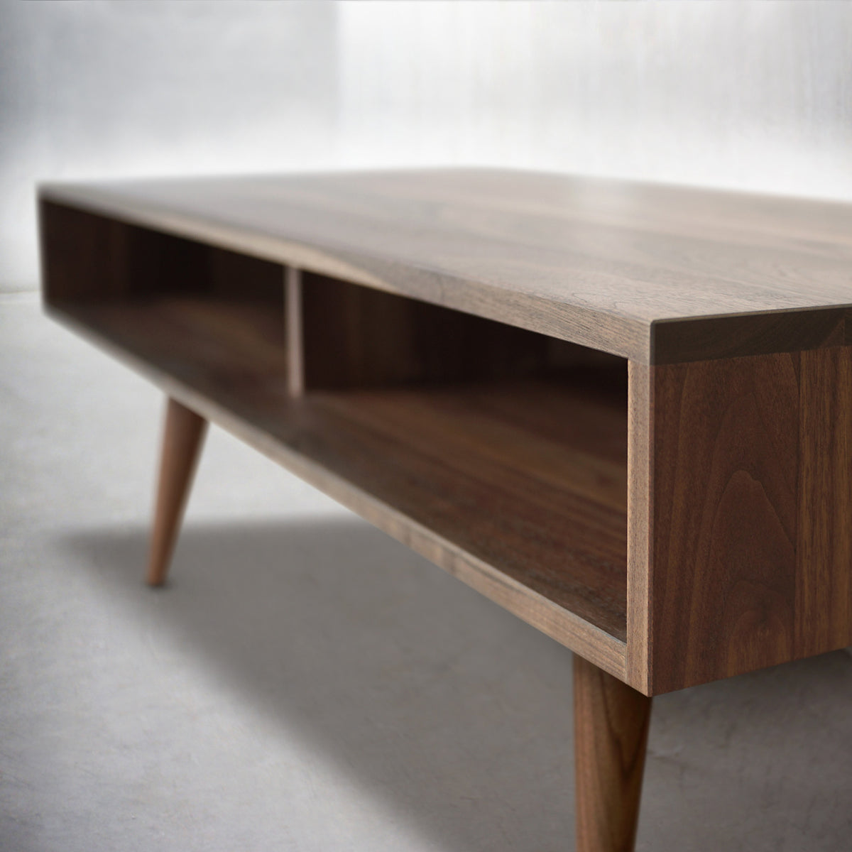 Solid Black Walnut Coffee Table/ Media Console/ TV Stand