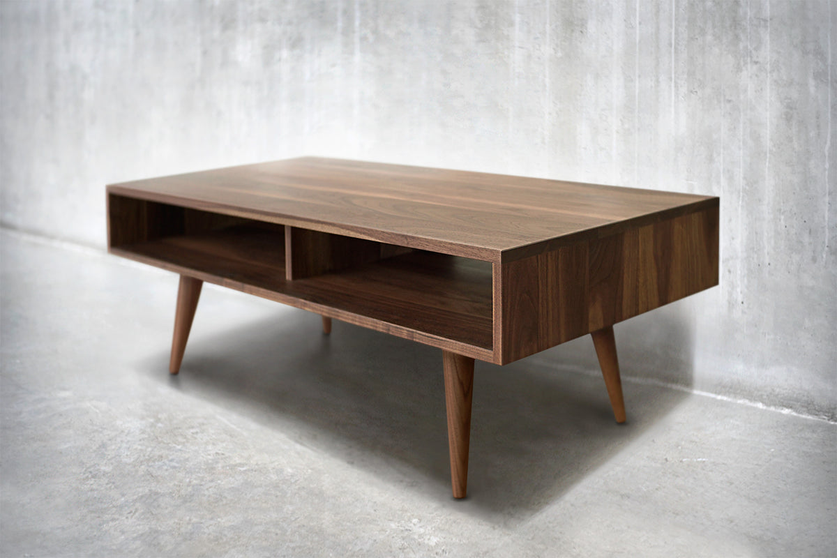 Solid Black Walnut Coffee Table/ Media Console/ TV Stand